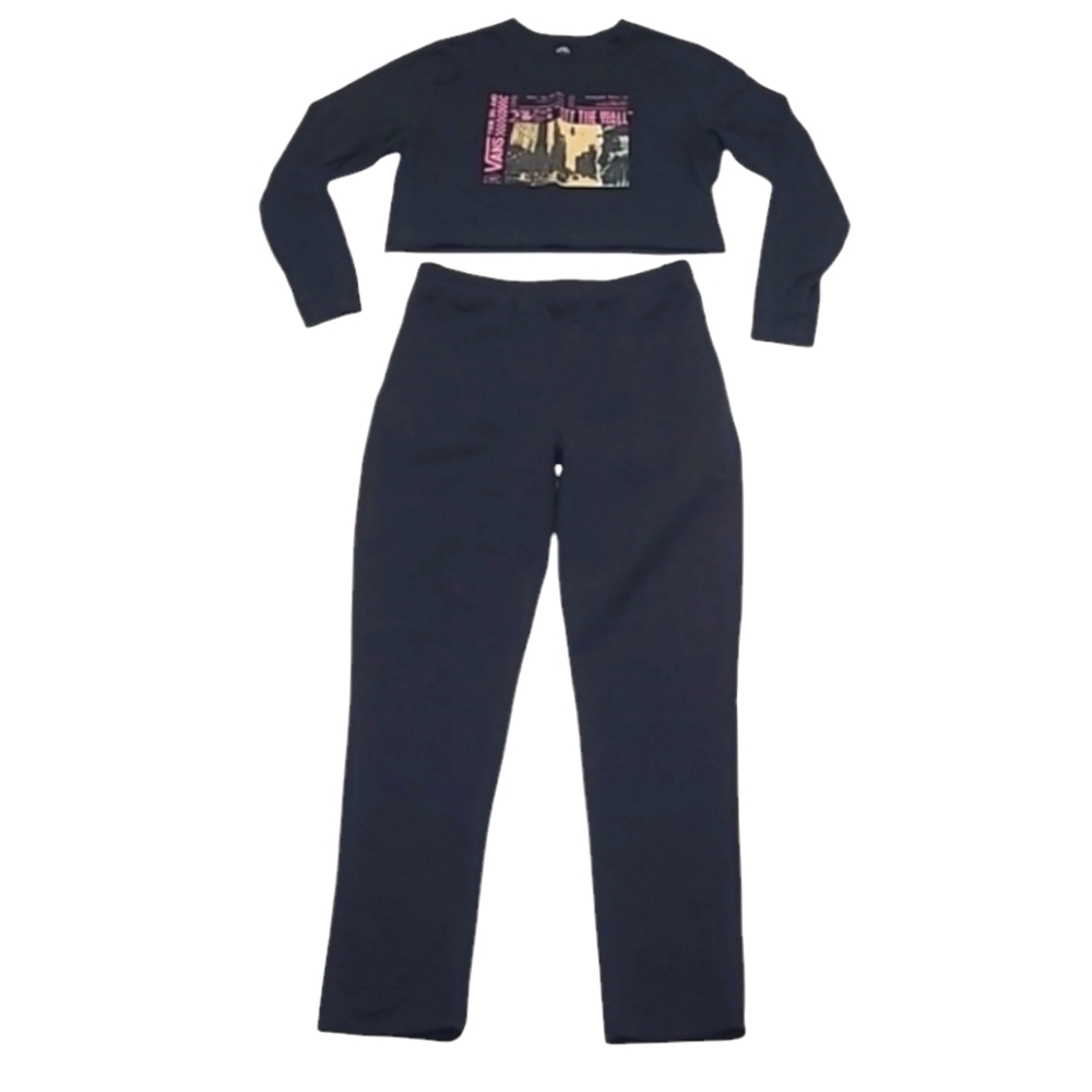 Hollywood The Jean People Jogger High Waist Rise Pockets Open Ankle Nylon Pants
